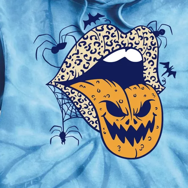 Spooky Halloween Lips Tie Dye Hoodie