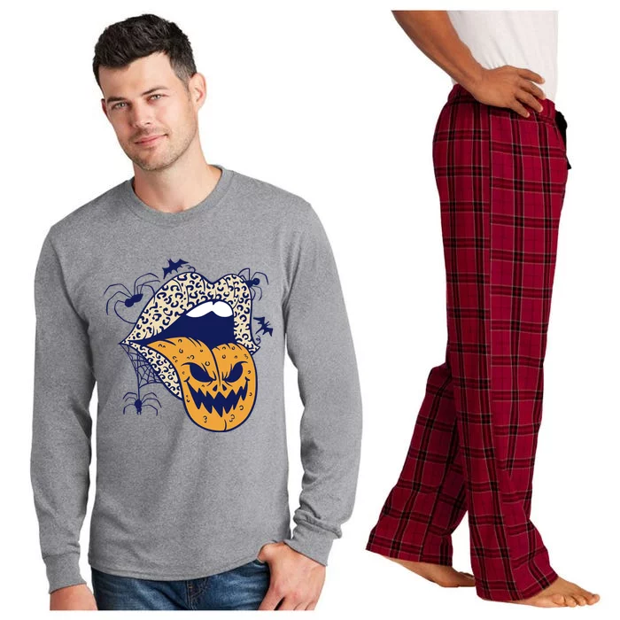 Spooky Halloween Lips Long Sleeve Pajama Set