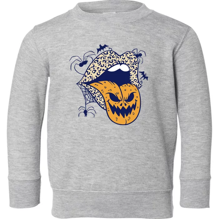 Spooky Halloween Lips Toddler Sweatshirt