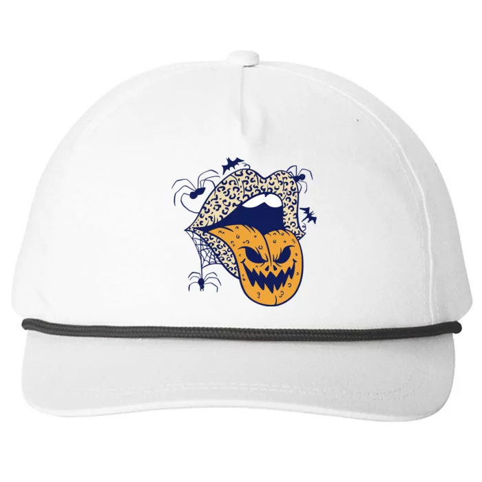 Spooky Halloween Lips Snapback Five-Panel Rope Hat