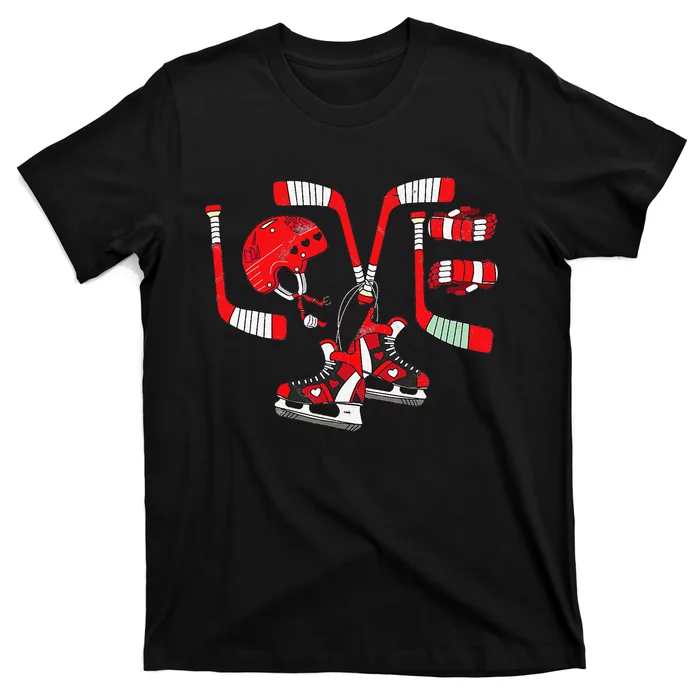 Stealing Hearts Like I Steal Pucks Valentines Day Ice Hockey T-Shirt