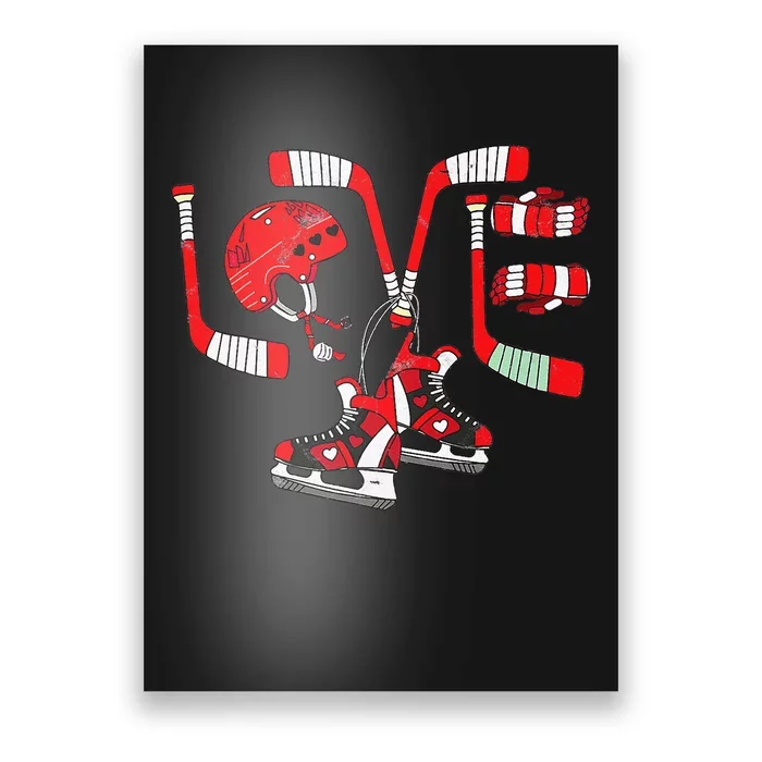 Stealing Hearts Like I Steal Pucks Valentines Day Ice Hockey Poster