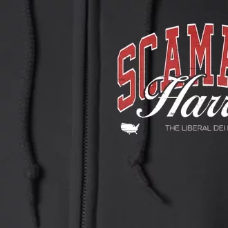 Scamala Harris Liberal Dei Hire Funny Anti Kamala Full Zip Hoodie