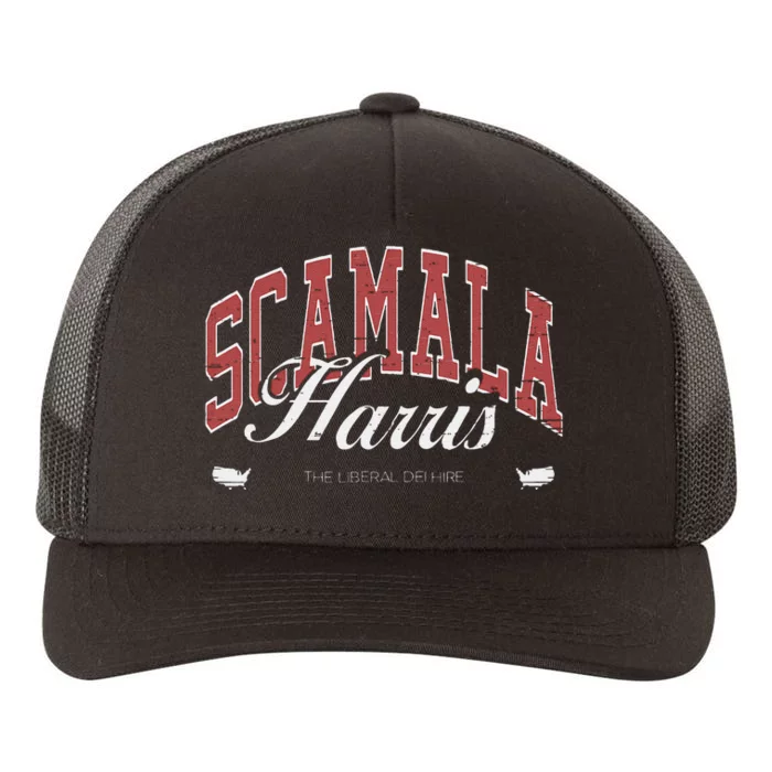 Scamala Harris Liberal Dei Hire Funny Antikamala Yupoong Adult 5-Panel Trucker Hat