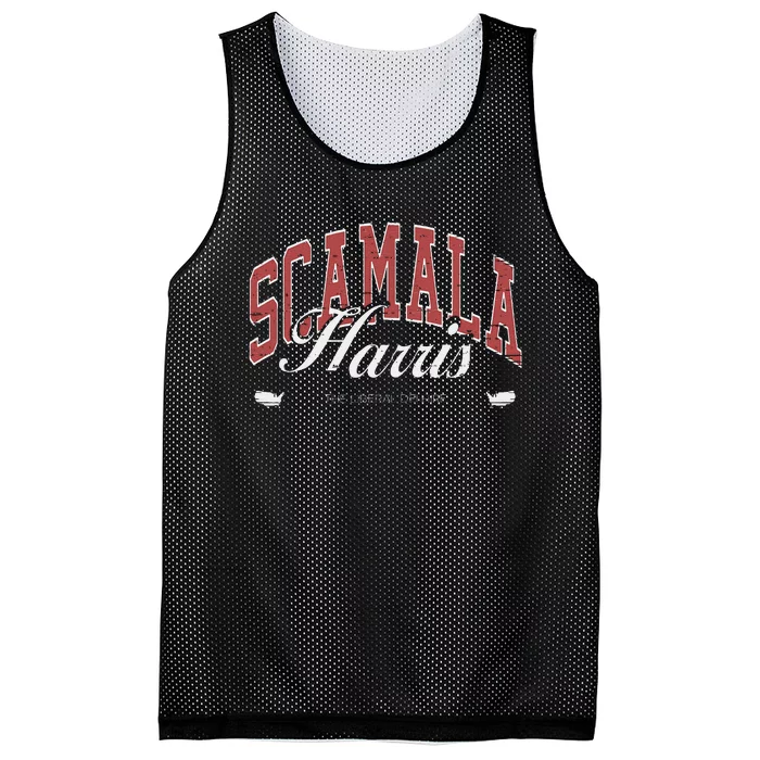 Scamala Harris Liberal Dei Hire Funny Antikamala Mesh Reversible Basketball Jersey Tank