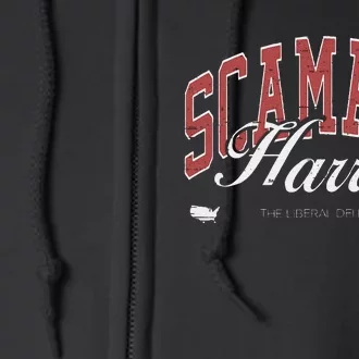 Scamala Harris Liberal Dei Hire Funny Antikamala Full Zip Hoodie