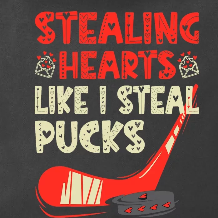 Stealing Heart Like I Steal Pucks Valentines Day Hockey Zip Tote Bag