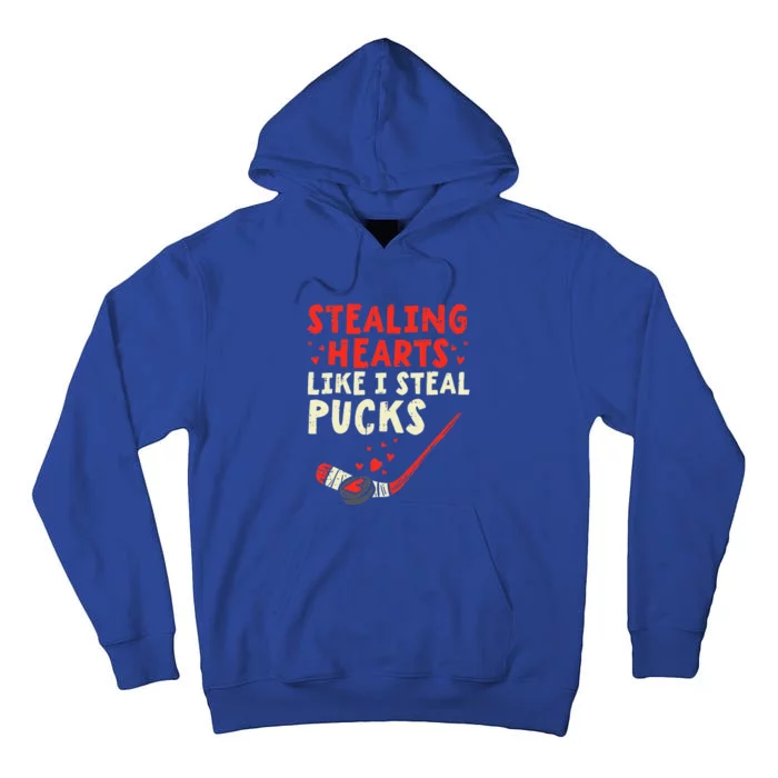 Stealing Heart Like I Steal Pucks Valentines Day Hockey Tall Hoodie