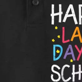 Stars Happy Last Day Of School Cute Graduation Teacher Dry Zone Grid Performance Polo