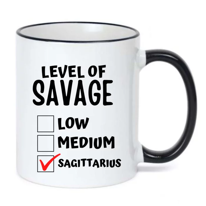 Sagittarius Horoscope Level Of Savage Zodiac Traits Pun Gift Black Color Changing Mug