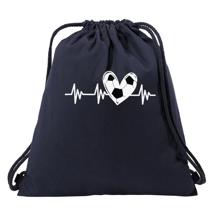 Soccer Heartbeat Love For Tween Girl Teens Women Drawstring Bag