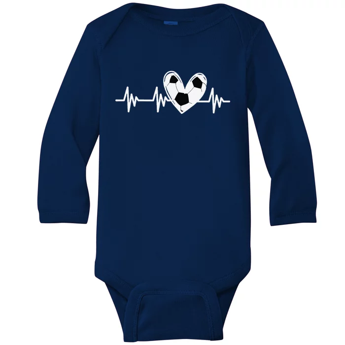 Soccer Heartbeat Love For Tween Girl Teens Women Baby Long Sleeve Bodysuit