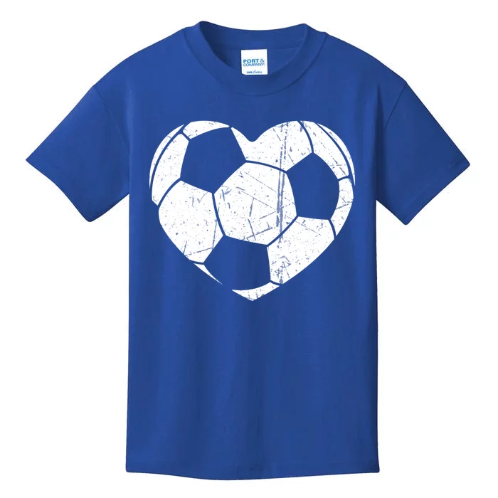 Soccer Heart Love Valentines Day Sport Player Boy Girls Gift Kids T-Shirt