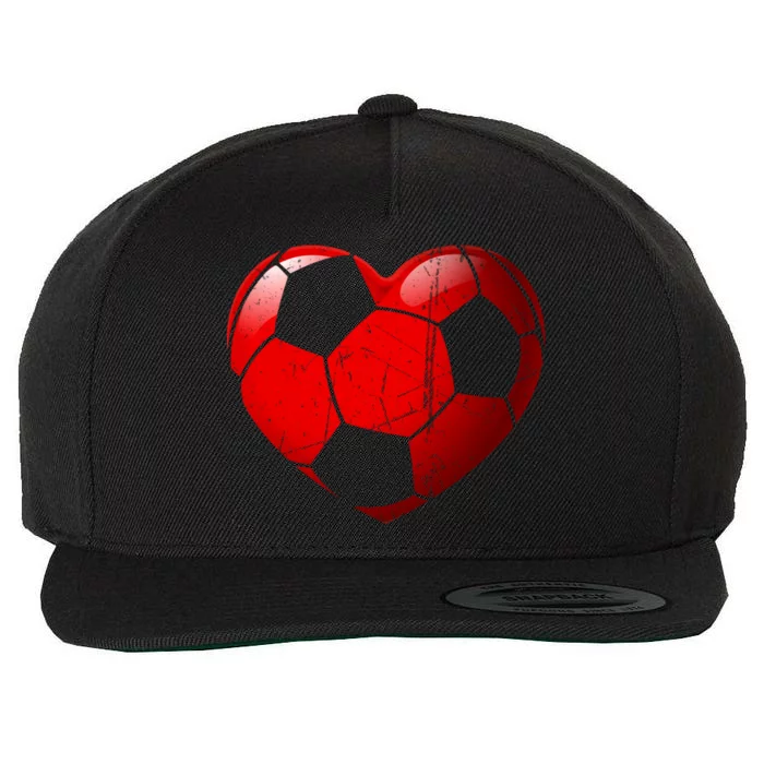 Soccer Heart Love Valentines Day Sport Player Boy Girls Cute Gift Wool Snapback Cap