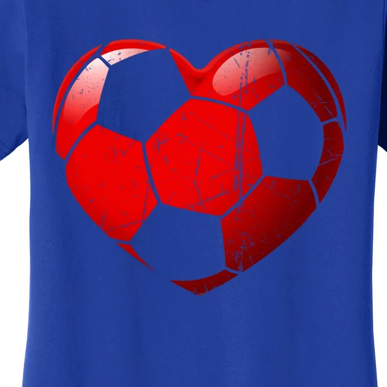 Soccer Heart Love Valentines Day Sport Player Boy Girls Cute Gift Women's T-Shirt