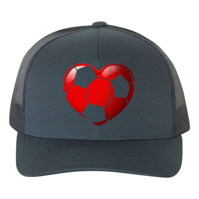 Soccer Heart Love Valentines Day Sport Player Boy Girls Cute Gift Yupoong Adult 5-Panel Trucker Hat