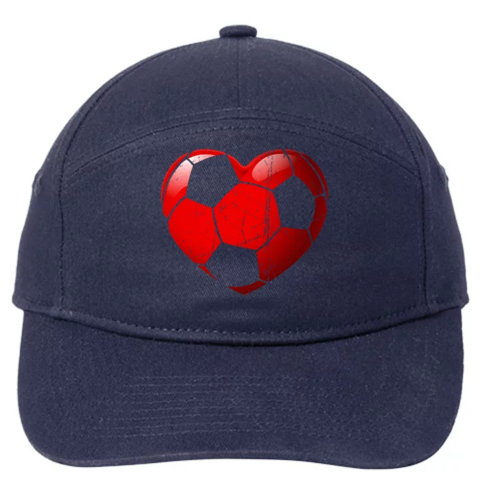 Soccer Heart Love Valentines Day Sport Player Boy Girls Cute Gift 7-Panel Snapback Hat