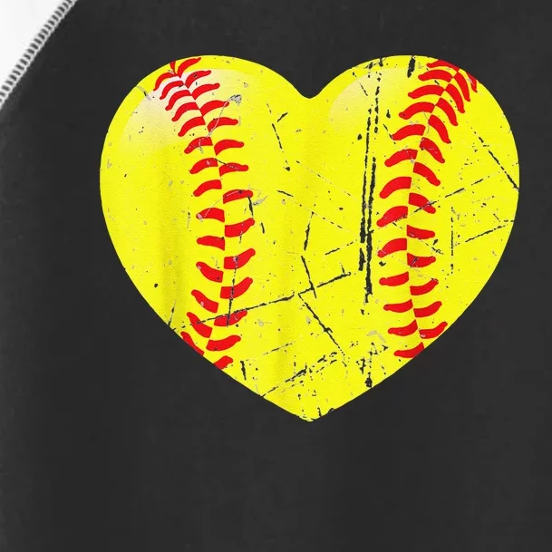 Softball Heart Love Valentines Day Sport Lovers Teenager Toddler Fine Jersey T-Shirt