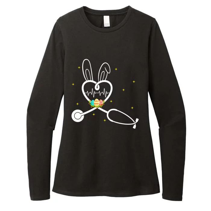 Stethoscope Heart Love Easter Nurse Life Egg Nursing Bunny Great Gift Womens CVC Long Sleeve Shirt