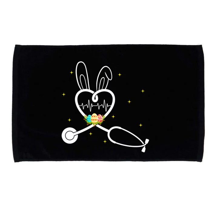 Stethoscope Heart Love Easter Nurse Life Egg Nursing Bunny Great Gift Microfiber Hand Towel