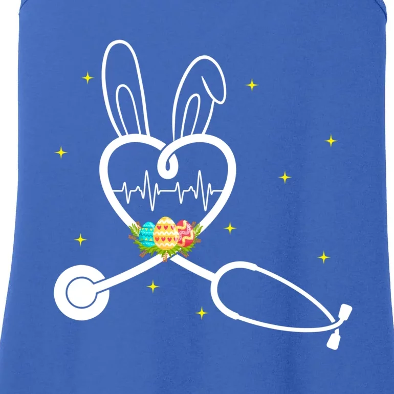 Stethoscope Heart Love Easter Nurse Life Egg Nursing Bunny Great Gift Ladies Essential Tank