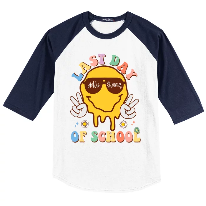 Sunglasses Happy Last Day Of School Graduate Hello Summer Cute Gift Baseball Sleeve Shirt