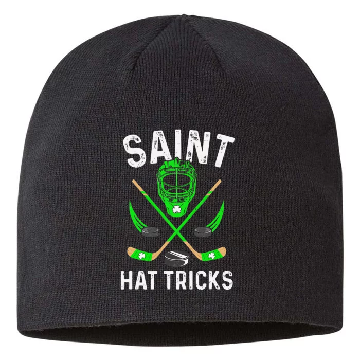 Saint Hatricks Leprechaun Lover Hockey St. Patrick'S Day 8 1/2in Sustainable Knit Beanie