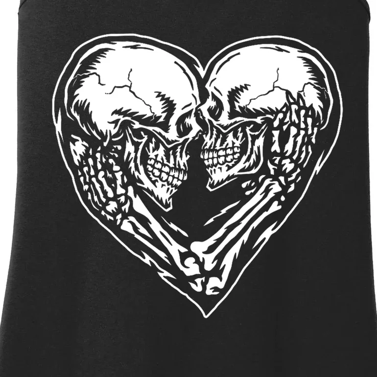 Skull Heart Love Ladies Essential Tank