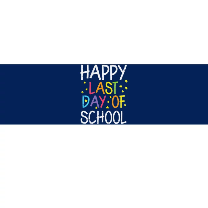 Stars Happy Last Day Of School Cute Graduation Teacher Bumper Sticker