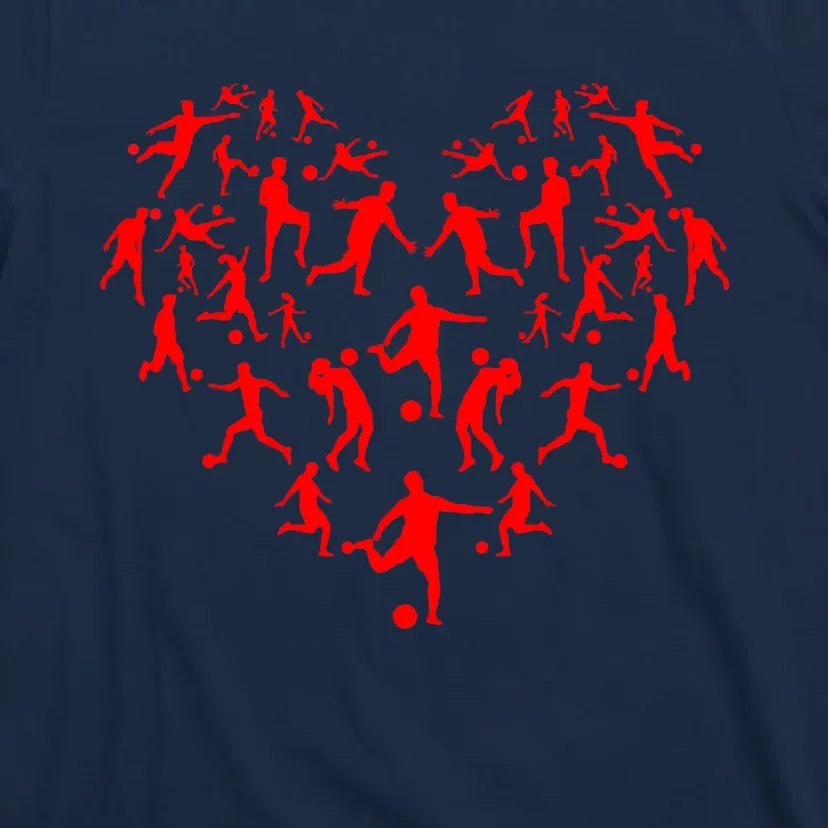 Soccer Heart Love Valentines Day T-Shirt