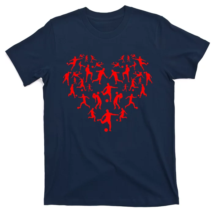 Soccer Heart Love Valentines Day T-Shirt