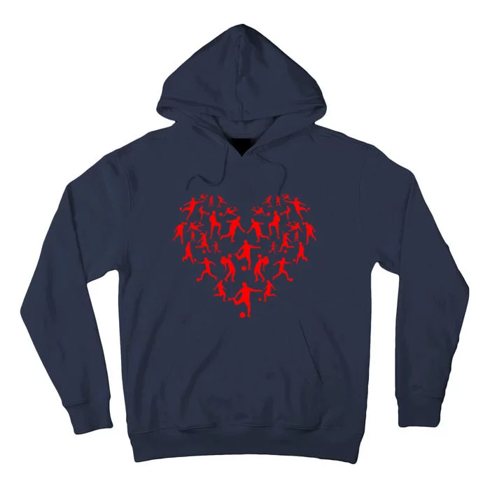 Soccer Heart Love Valentines Day Tall Hoodie