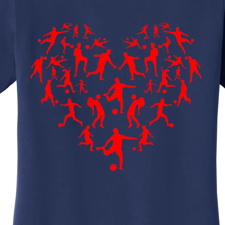 Soccer Heart Love Valentines Day Women's T-Shirt