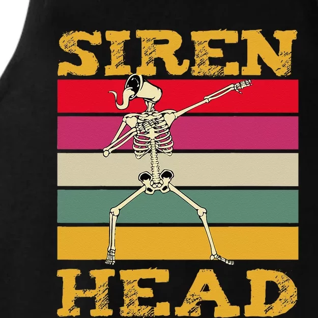 Siren Head Mystical Funny Dabbing Scary Creepy Halloween Ladies Tri-Blend Wicking Tank