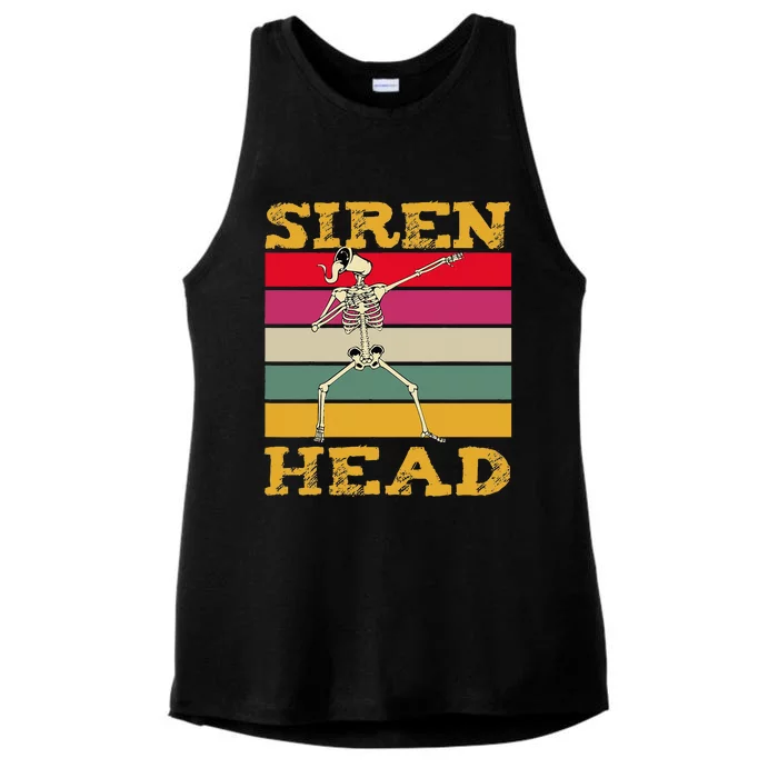 Siren Head Mystical Funny Dabbing Scary Creepy Halloween Ladies Tri-Blend Wicking Tank