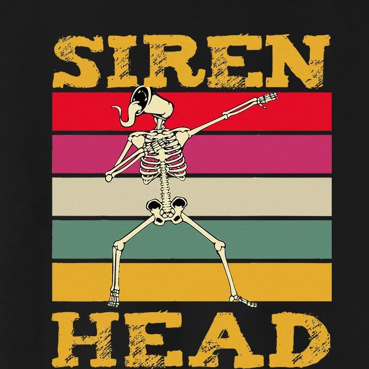 Siren Head Mystical Funny Dabbing Scary Creepy Halloween Women's Crop Top Tee