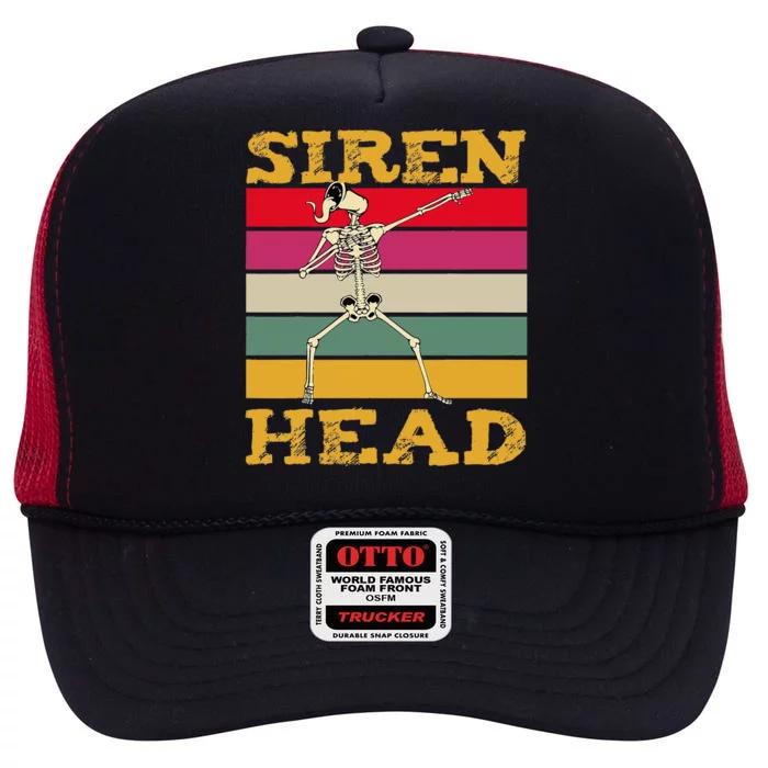 Siren Head Mystical Funny Dabbing Scary Creepy High Crown Mesh Trucker Hat