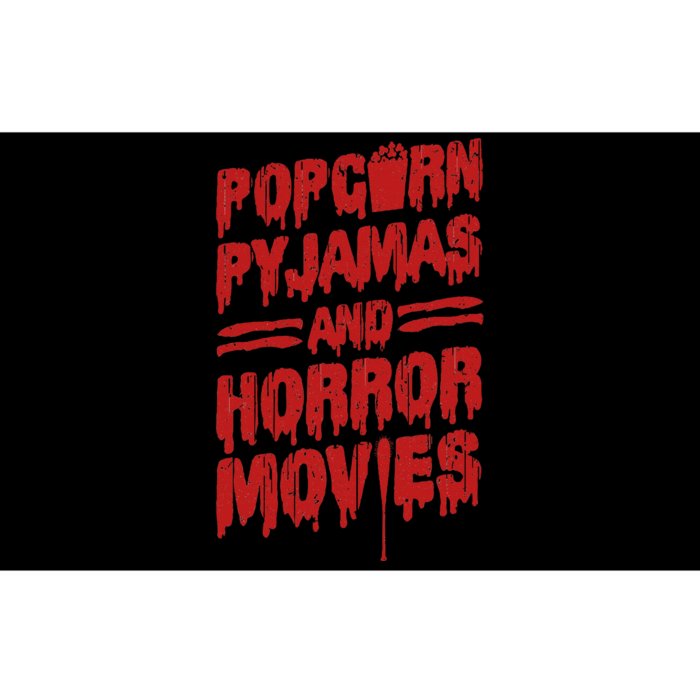 Scary Horror Movie Popcorn Pajamas And Horror Movies Bumper Sticker