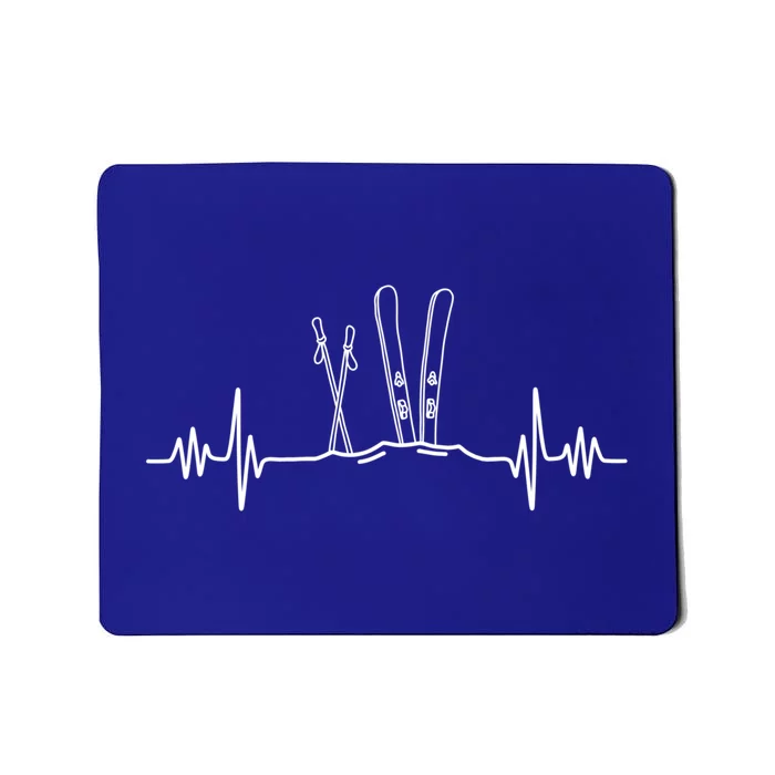 Skiing Heartbeat Mountain Ski Sport Skilife Alps Skier Great Gift Mousepad