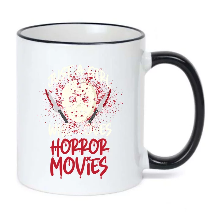 Scary Horror Movie Hockey Mask Just A Who Loves Cute Gift Black Color Changing Mug