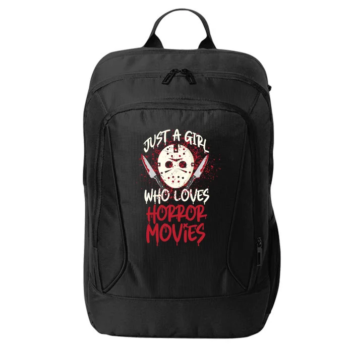 Scary Horror Movie Hockey Mask Just A Who Loves Cute Gift City Backpack