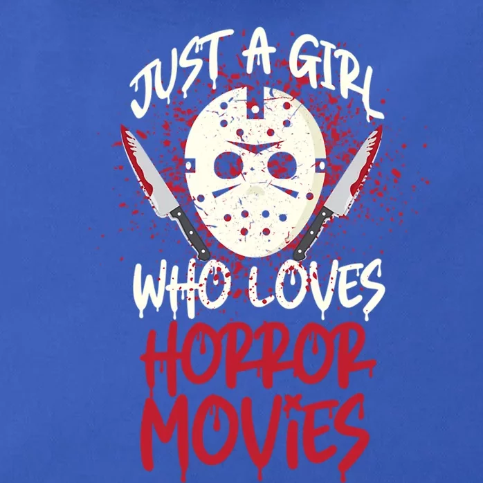 Scary Horror Movie Hockey Mask Just A Who Loves Cute Gift Zip Tote Bag