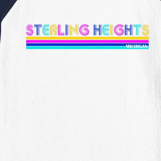 Sterling Heights Michigan Retro Baseball Sleeve Shirt