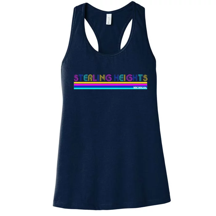 Sterling Heights Michigan Retro Women's Racerback Tank