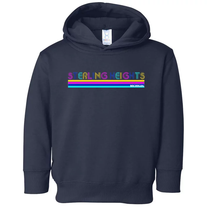 Sterling Heights Michigan Retro Toddler Hoodie