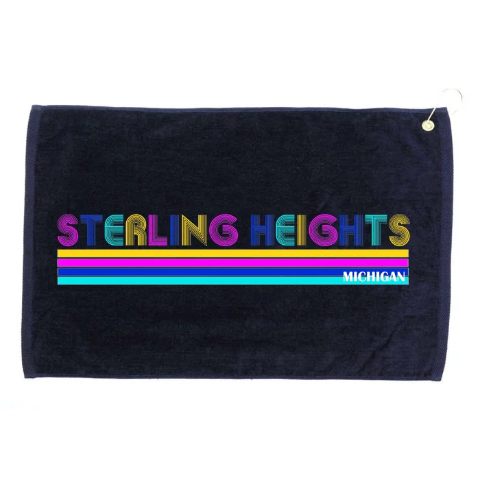 Sterling Heights Michigan Retro Grommeted Golf Towel