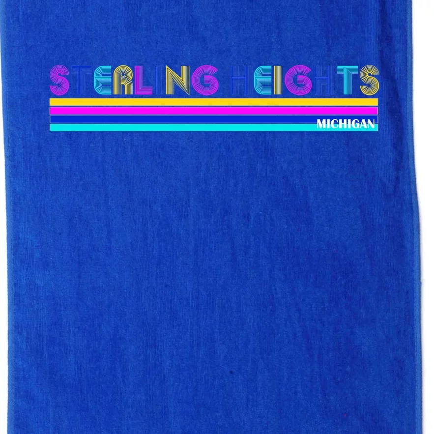 Sterling Heights Michigan Retro Platinum Collection Golf Towel