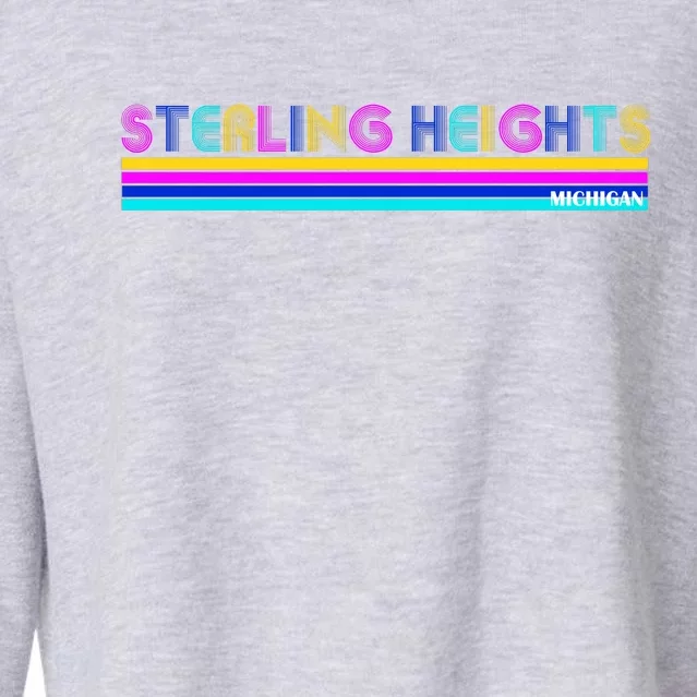 Sterling Heights Michigan Retro Cropped Pullover Crew