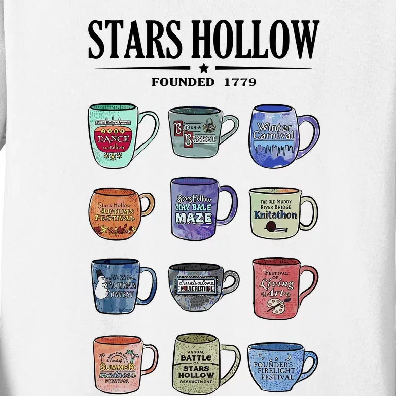 Stars Hollow Mugs Kids Long Sleeve Shirt