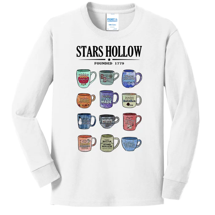 Stars Hollow Mugs Kids Long Sleeve Shirt